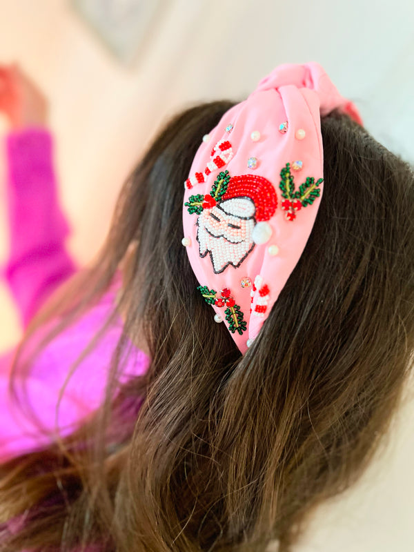 Pink Santa Headband