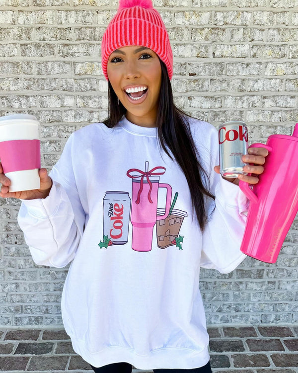 Pink Stanley, drink Christmas sweatshirt