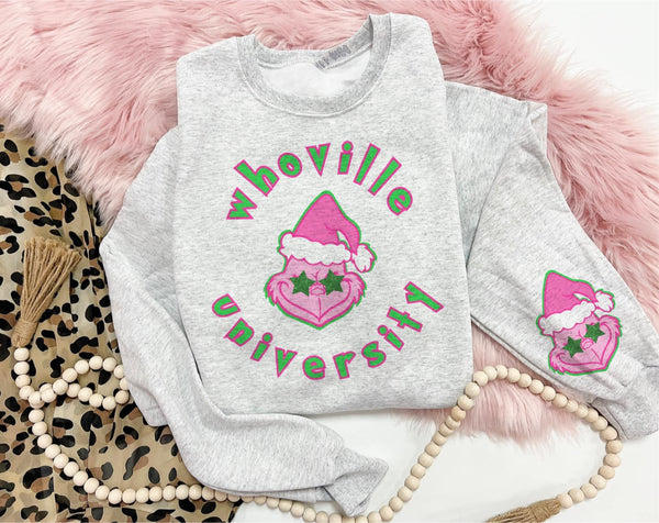 Whoville University sweatshirt