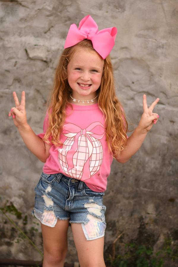 Girly Disco Bow tee