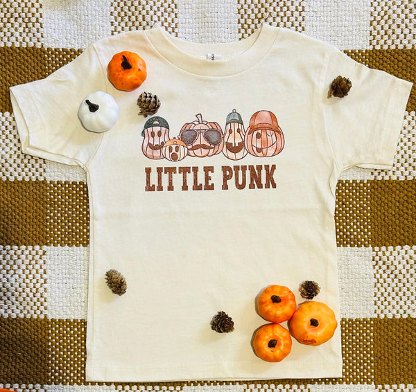 Little punk boys pumpkin tee