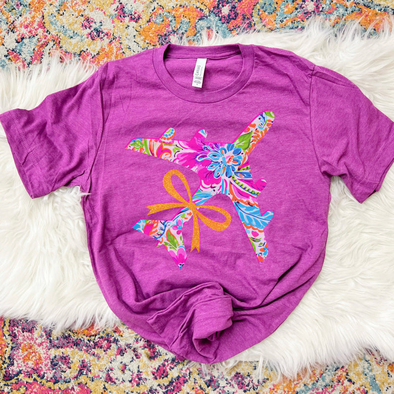 Lilly P print Airplane tee