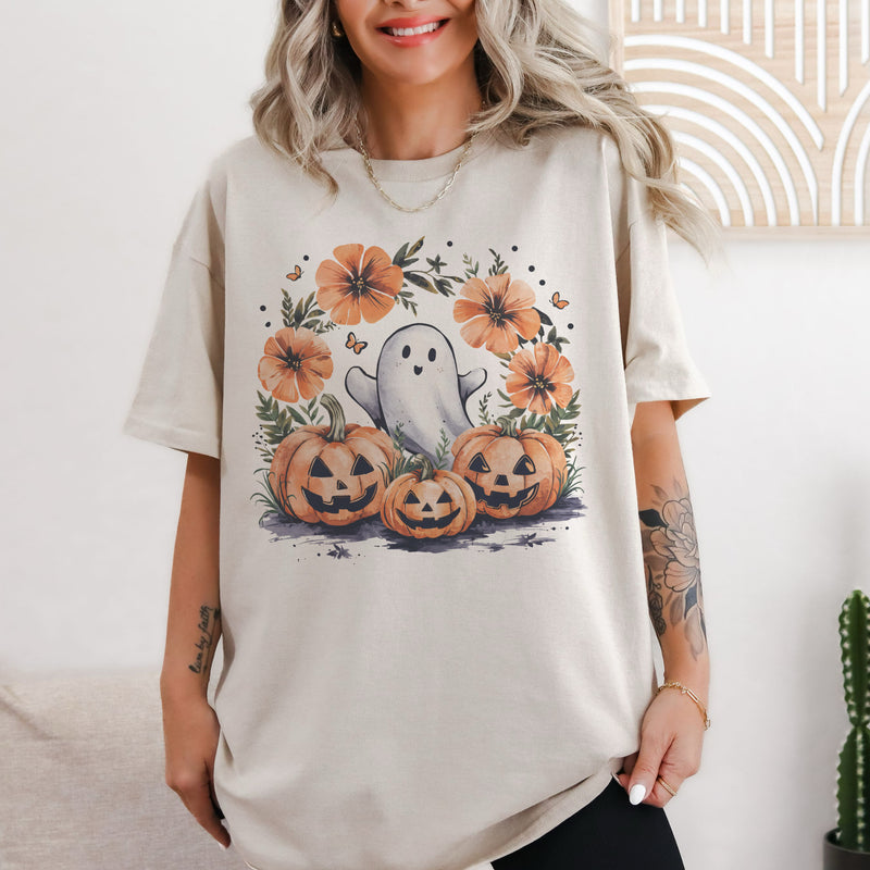 Floral Around ghost tee