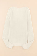 V-Neck Drop Shoulder Sweater