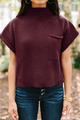 Oatmeal Patch Pocket Ribbed Knit Short Sleeve Sweater