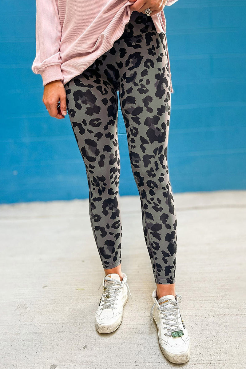 Grey leopard leggings hotsell