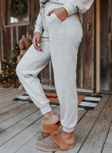 Grey Long Sleeve Pullover & Jogger Pants Loungewear Set