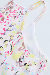 Multicolor Abstract Print Boho Spaghetti Strap Camisole