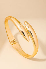 Gold Minimalist Open Bangle Bracelet