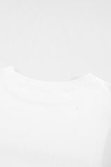 White Eyelet Butterfly Sleeve Business Casual Top