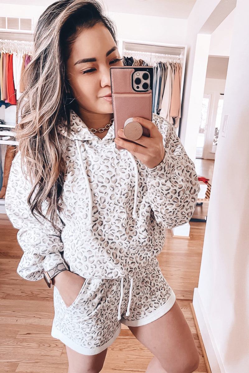 White leopard hoodie sale