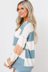 Light Pink Colorblock Drop Sleeve Top