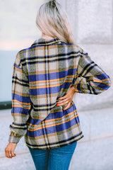 Flannel Button Up Long Sleeve Pink Plaid Shacket