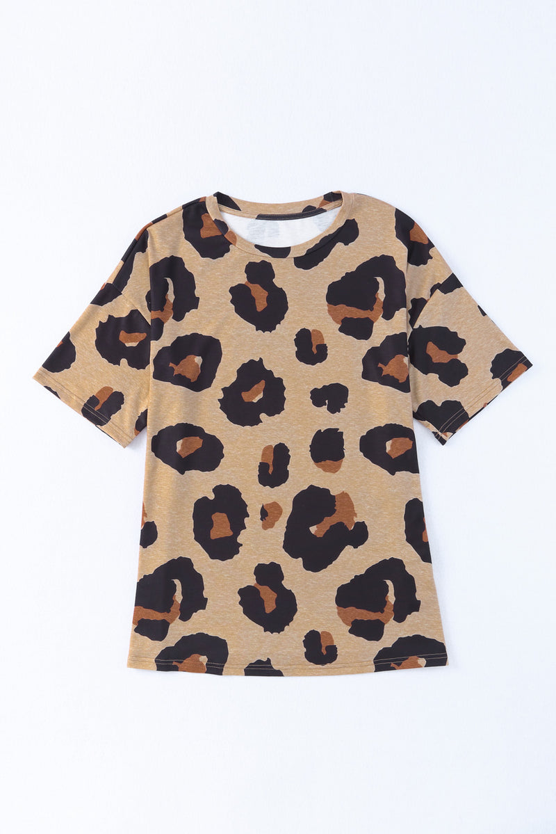 Cheetah Casual Oversized Boyfriend Style T Shirt