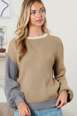 Multicolor Loose Fit Chunky Knit Sweater