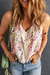 Multicolor Abstract Print Boho Spaghetti Strap Camisole