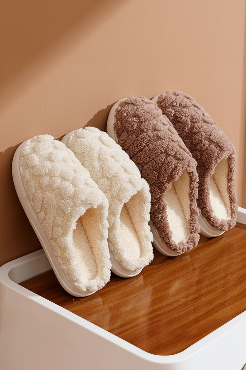 Winter Plush Flat Home Slippers