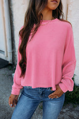 Bonbon Corded Drop Long Sleeve Top