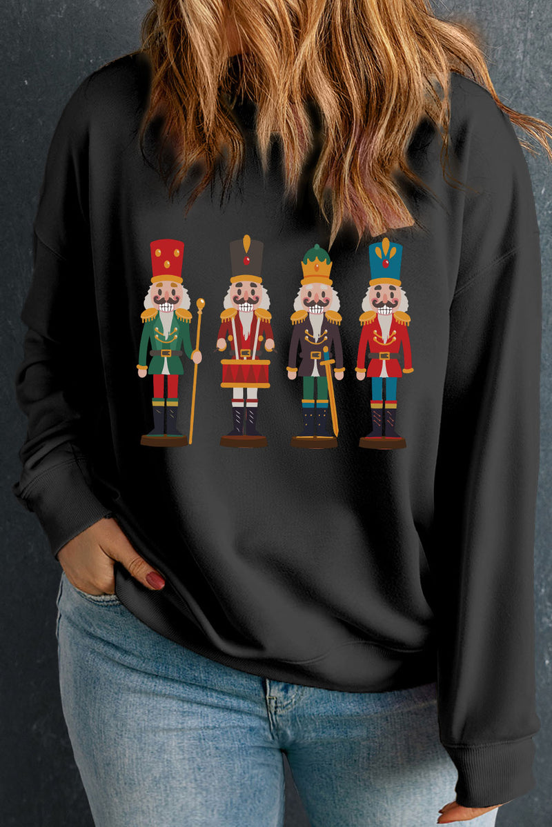 Racing Red Nutcracker Crewneck Plus Size Sweatshirt