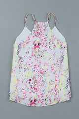 Multicolor Abstract Print Boho Spaghetti Strap Camisole