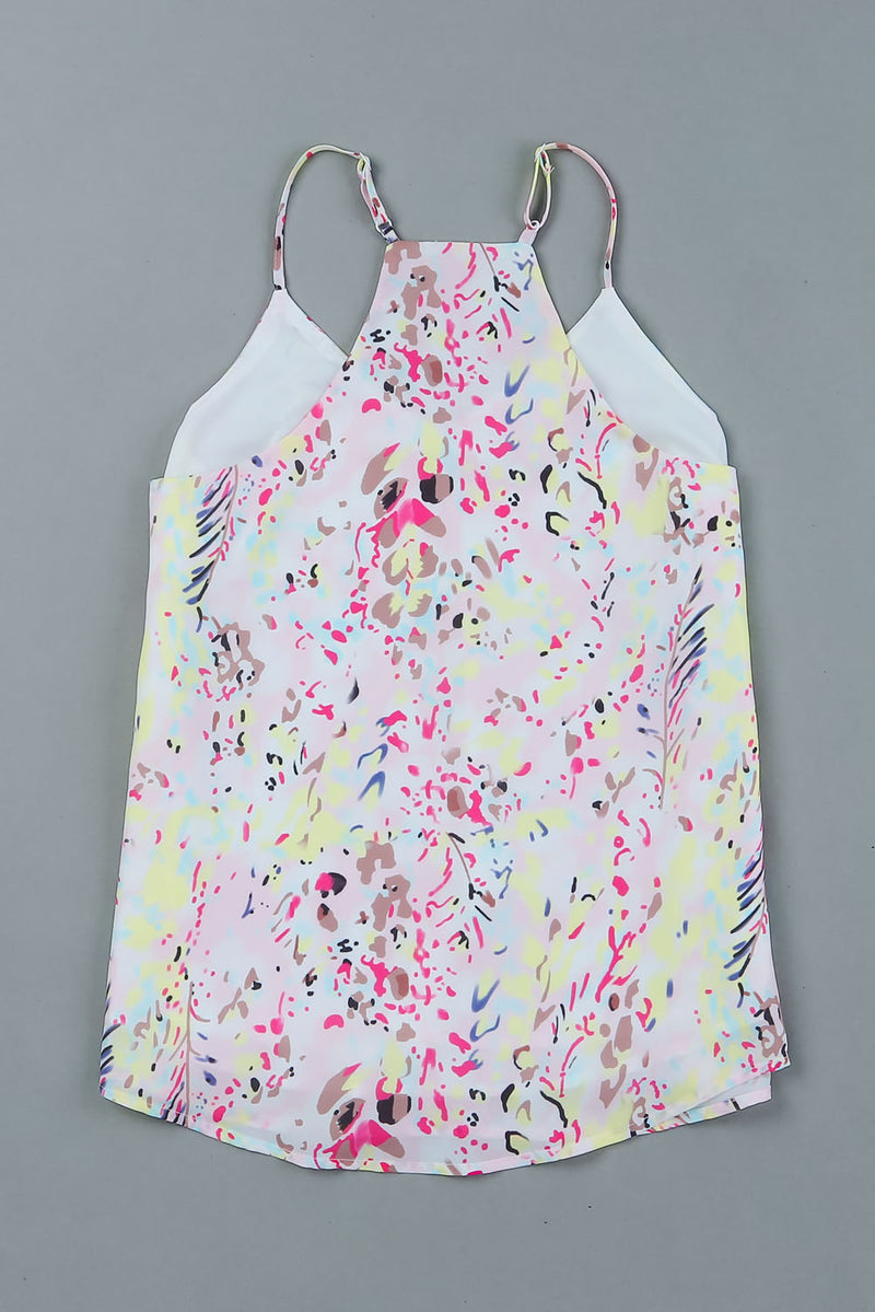 Multicolor Abstract Print Boho Spaghetti Strap Camisole