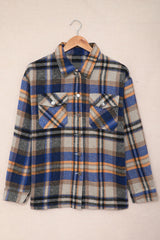 Flannel Button Up Long Sleeve Pink Plaid Shacket