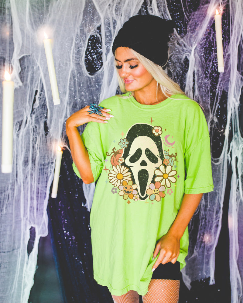 Scream Mask floral tee