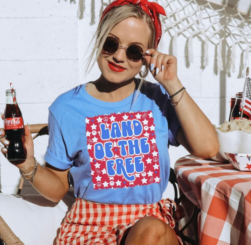 Land of the Free retro tee