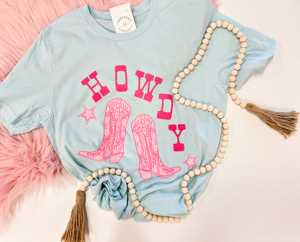 Howdy Cowgirl Boots tee