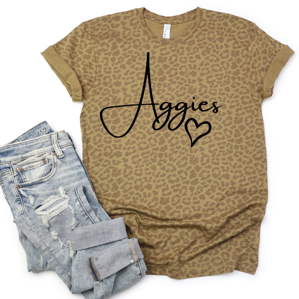 Aggies leopard tee