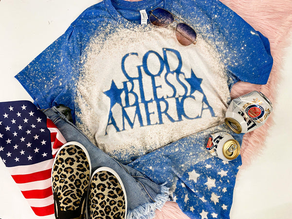 God Bless America Bleach tee