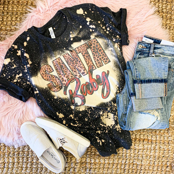 Santa Baby bleached tee