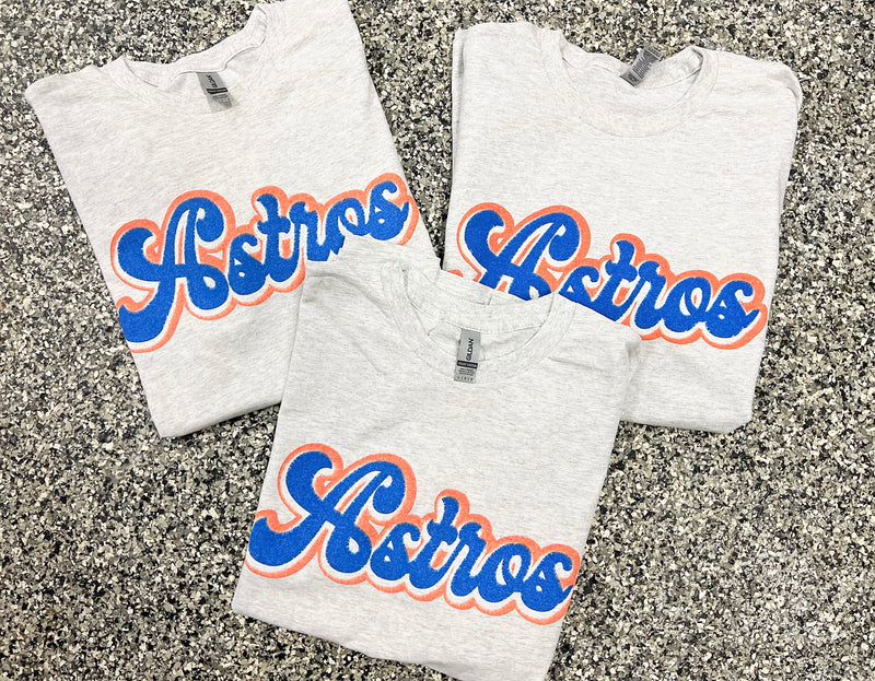 Astros bubble letter tee