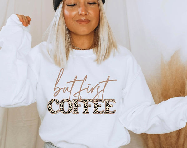 But First Coffee sweater