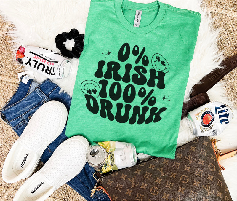 0% Irish, 100% drunk tee
