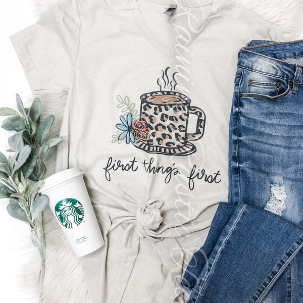 First things first ☕️ tee