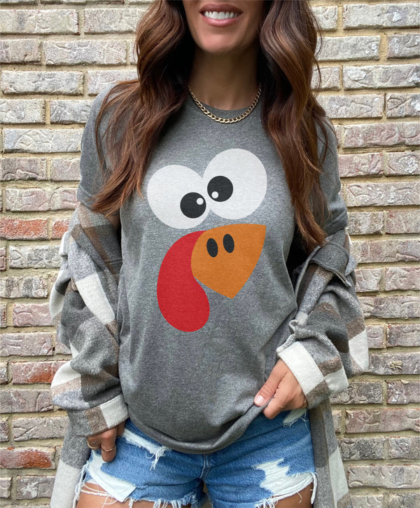 Cute Turkey Face tee (adult & youth)