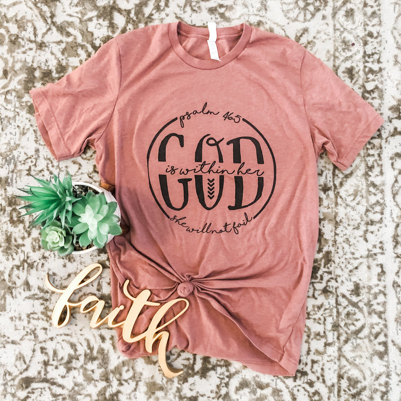 God is within her tee