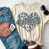 Cowboys heart leopard sweater / tee