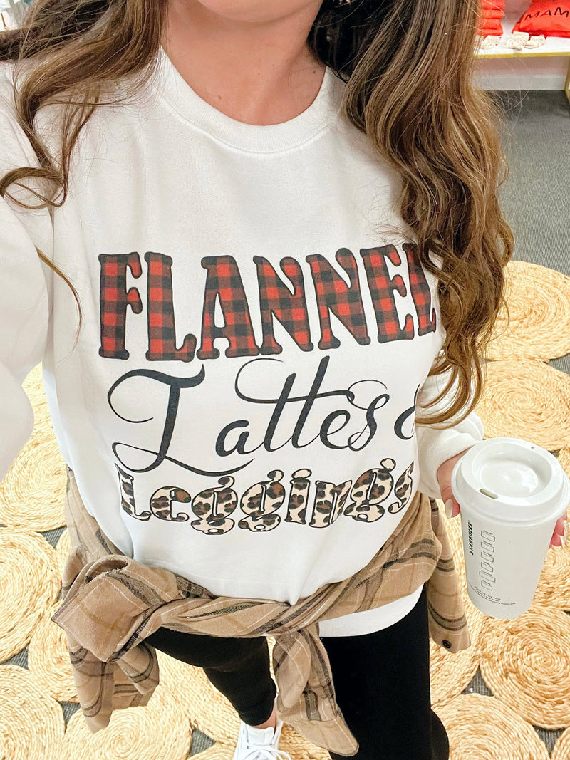Flannels lattes & leggings sweater