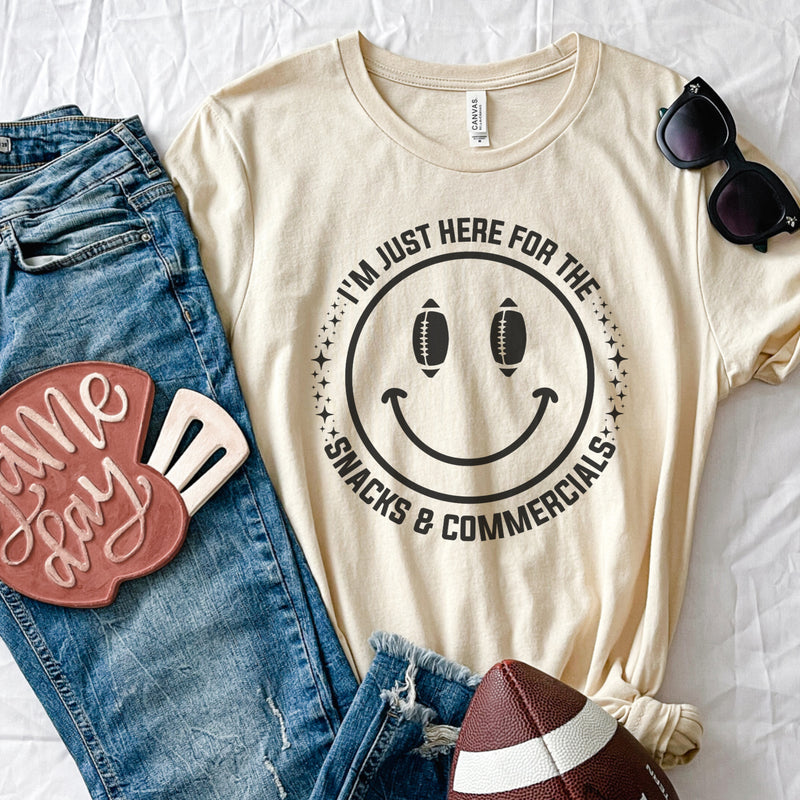 Snacks and Commercials Super Bowl tee • DEAL