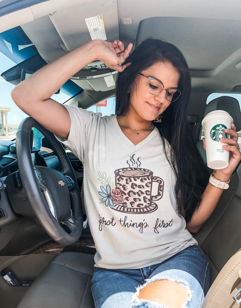 First things first ☕️ tee