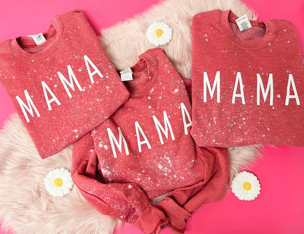 MAMA Red Splatter Sweater