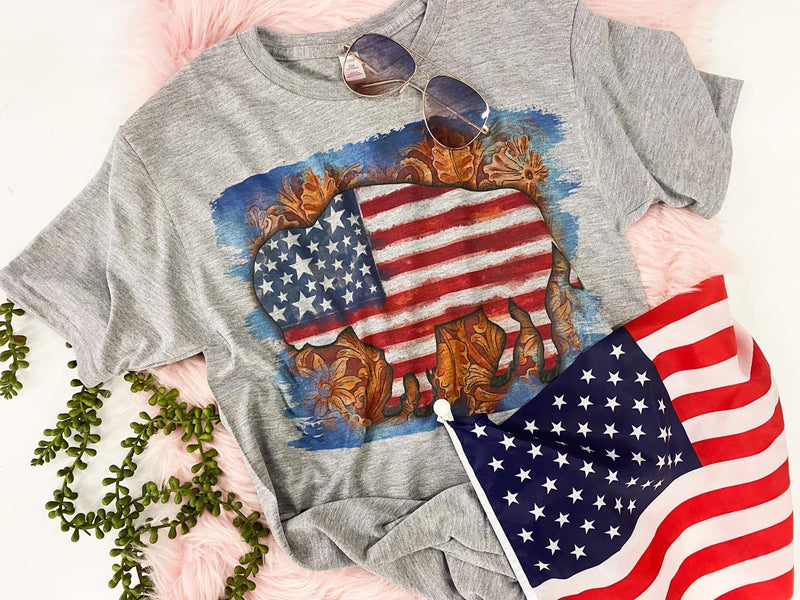 Patriotic Buffalo Tee