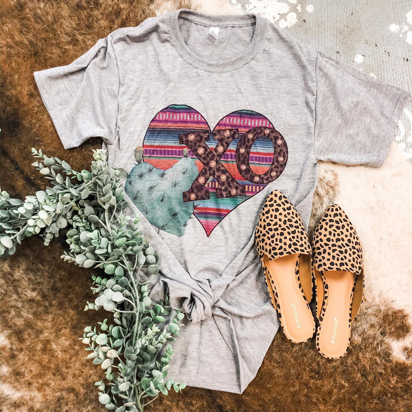 Xo serape heart tee